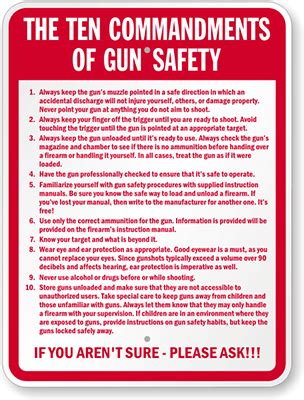 7) don't rely on safety mechanisms. Gun Safety Signs | Gun Safety at Shooting Ranges