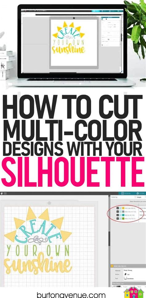 How To Cut Multi Colored Designs In Silhouette Studio Burton Avenue