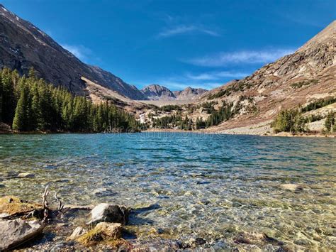 Mountain Lake In Colorado Late In The Fall Stock Image Image Of