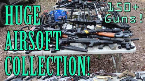 biggest airsoft gun collection ever over 150 guns youtube