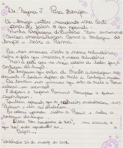 Carta Para Colega De Escola