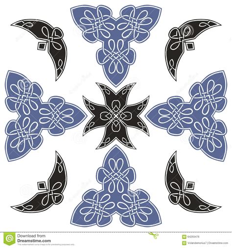 Set Of Beautiful Celtic Patterns Stock Vector Illustration Of Celtic
