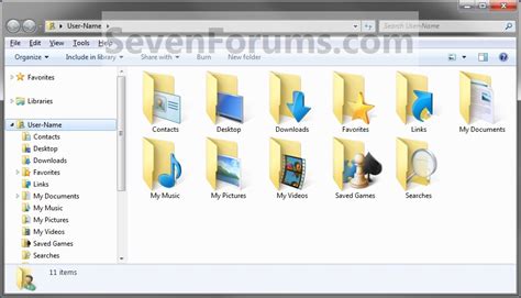 User Folders Restore Default Icon Windows 7 Help Forums