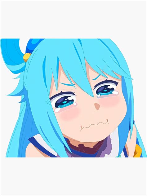 Konosuba Sad Aqua Sticker For Sale By Lawliet1568 Redbubble