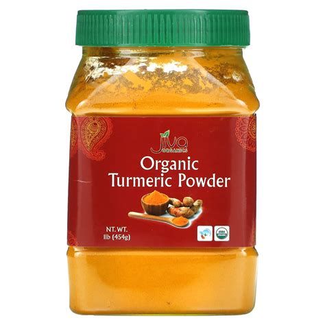 Jiva Organics Organic Turmeric Powder 1 Lb 454 G