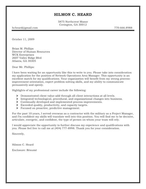 Simple Cover Letter For Resume Examples
