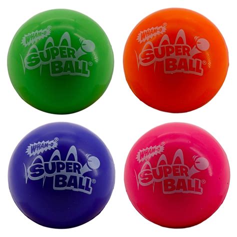 Superball 4 Pack Colors Vary High Bouncing Ball 175 In Diameter