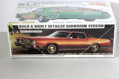 Vintage 1970 Cadillac Eldorado Hardtop Custom Model Kit Jo Han Sealed NIB