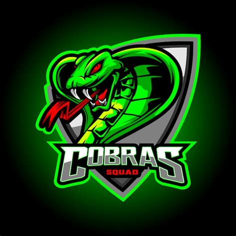 Cobras Esport Mascot Logo Design Vettore Premium