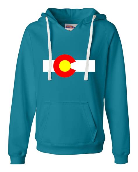 Womens Colorado State Flag Deluxe Soft Hoodie