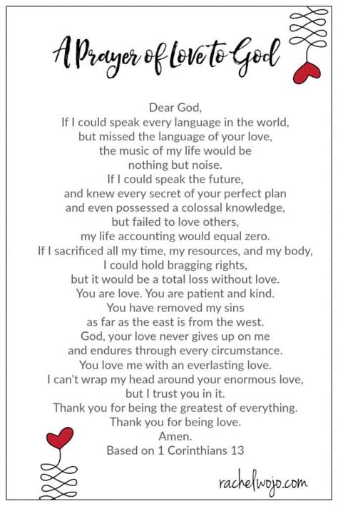 A Prayer Of Love To God