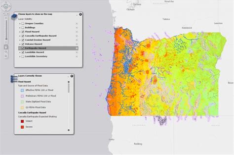 Interactive Map Of Geohazards In Oregon American Geosciences Institute