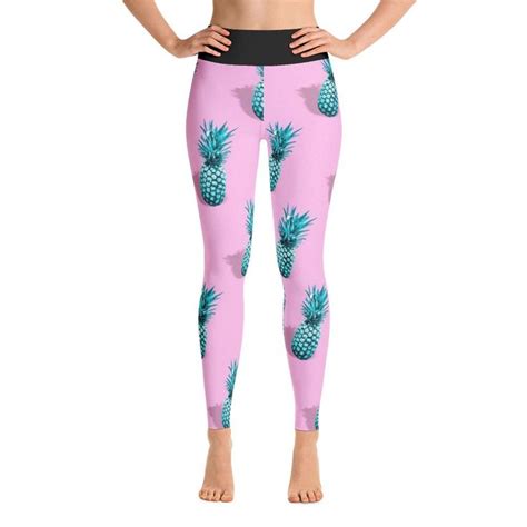 Fun Pineapple All Over Print Yoga Pants Leggings Womens Swimwear