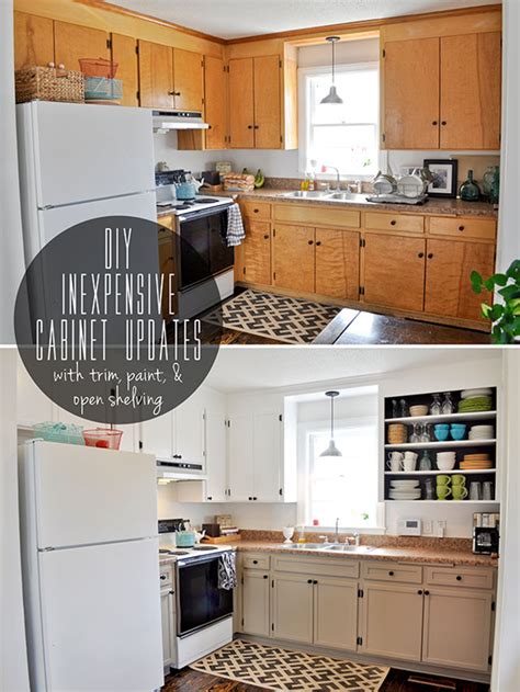 Place a lazy susan turntable over the box, then set the door on top of it. 8 Low-Cost DIY Ways to Give Your Kitchen Cabinets a Makeover