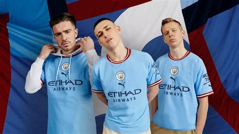 Man City Launch New 202223 Home Kit And Make Bold Badge Change