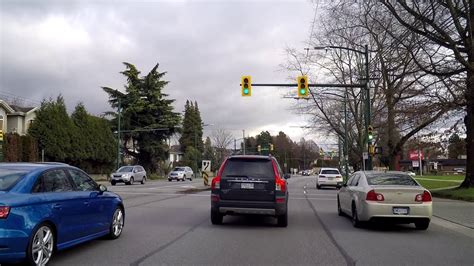 Driving In Vancouver City British Columbia Bc Canada Marine Dr