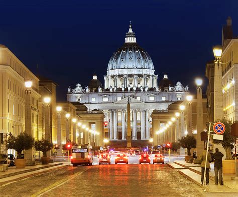 Vatican Holy City At Night Photograph By Ioan Panaite Fine Art America