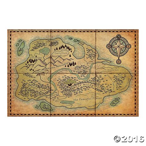 Map Backdrop Banner Party Pirate Banner