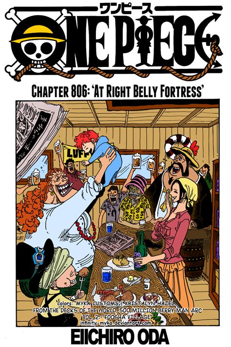 Colored Manga Cover One Piece Chapter 806 By Infinity