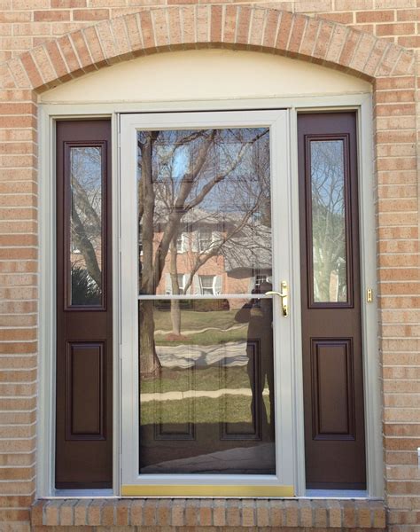 Provia Heritage Fiberglass Front Door Tudor Brown Steel Back Door And Andseren Storm Door In