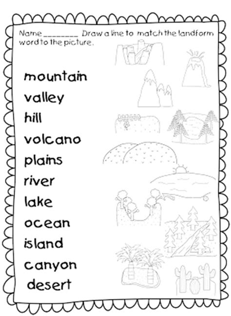 You can use basic handouts and worksheets to introduce and reinforce topics. 21 Landforms for Kids Activities and Lesson Plans | Social studies worksheets, Kindergarten ...