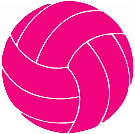 Pink Volleyball Clip Art Volleyball Clipart Transparent Background