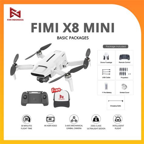 Promo Fimi X8 Mini Drone 8km 4k 3axis Camera 2021 Version Combo