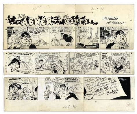 Lot Detail Lil Abner Sunday Strip Hand Drawn And Signed By Al Capp