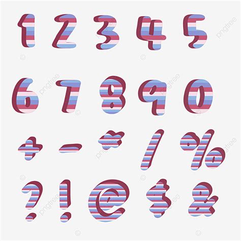 Special Number Vector Png Images 3d Number With Special Character 3d