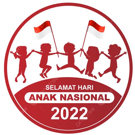 Logo Resmi Selamat Hari Anak Nasional 2022 Png Vettore Sfondo