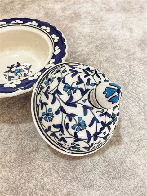 10 Cm Decorative Turkish Ceramic Delight Bowl With Lid Etsy