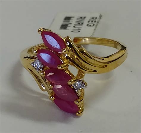 Stunning Costume Jewelry Genuine Ruby Ladies Ring Size 10 Ebay