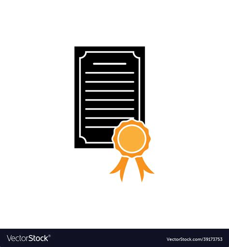 Certificate Icon Design Template Royalty Free Vector Image