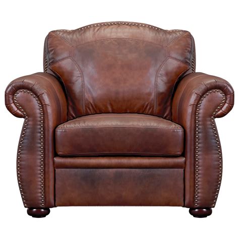 This set includes two side chairs with antique brown satin finish and beautiful design. Leather Italia USA Arizona Traditional Leather Chair ...
