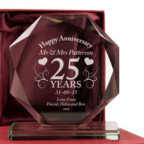 What makes is a special gift for this occasion? 25th Anniversary | Personalised Engraved Glass Gift
