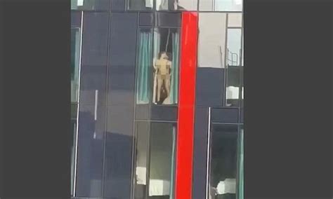 Office Workers Film Naked Couple Having Sex Against The Window Of One