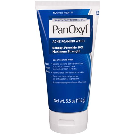 Panoxyl Acne Foaming Wash Benzoyl Peroxide 10 Maximum Strength