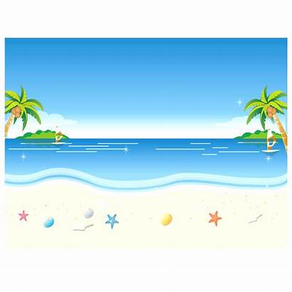 Ocean Clipart Landscape Transparent Cartoon Beach Background