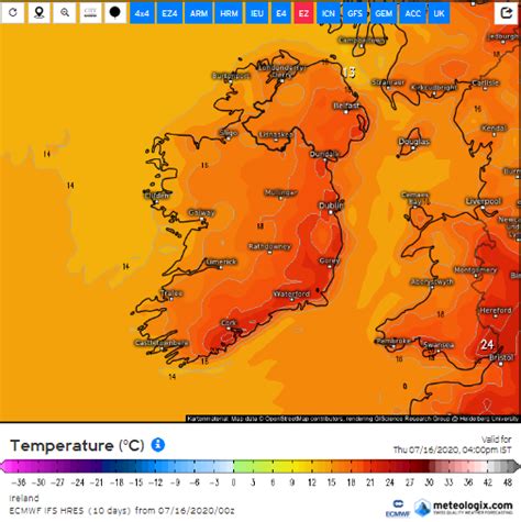 Irish Weather Forecast Temperatures To Hit 22c Today With Sunny
