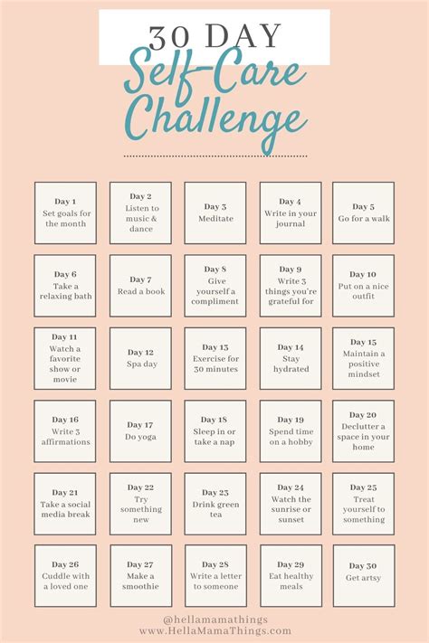 Challenge Yourself To 30 Days Of Self Care