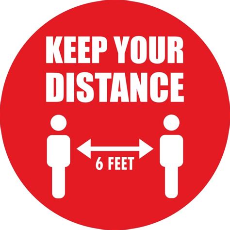 Keep Your Distance Floor Decal Indoor And Outdoor Use Plum Grove