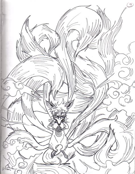Naruto Coloring Pages Nine Tailed Fox Nine Tailed Fox