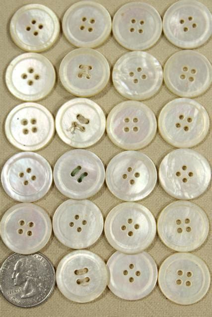 Antique Pearl Buttons 100 Antique Shell Buttons Antique Sewing Buttons