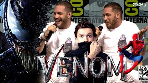 Venom Tom Hardy Makes Fun Of Tom Holland Spider Man Vs Venom Sdcc