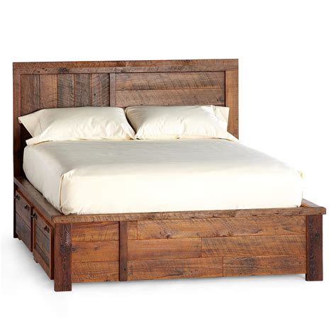 Barnwood Platform Bed With Drawers Robert Redfords Sundance Catalog