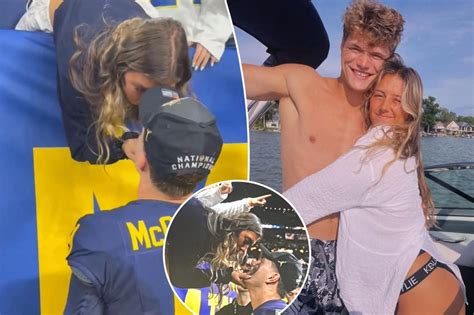 J J Mccarthy Kisses Girlfriend After Winning National Championship Total News
