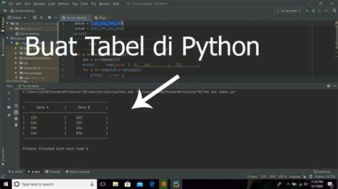 Cara Membuat Tabel Di Python Tanpa Tkinter Youtube