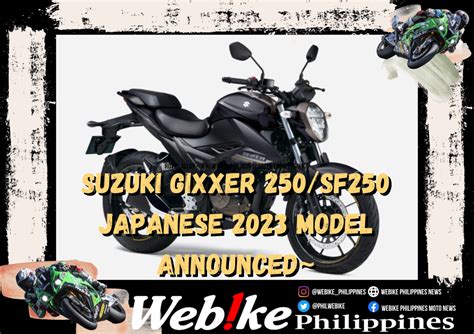 Suzuki Gixxer 250sf250 Japanese 2023 Model Announced Webike