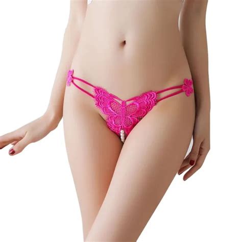 sexy thongs panties open crotch crotchless underwear pearl night lace g string 3 74 picclick