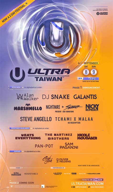 Ultra Taiwan Announces Phase One Lineup Ultra Music Festival